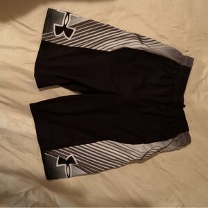 Under Armour Boy’s Athletic Shorts in Black and Gray